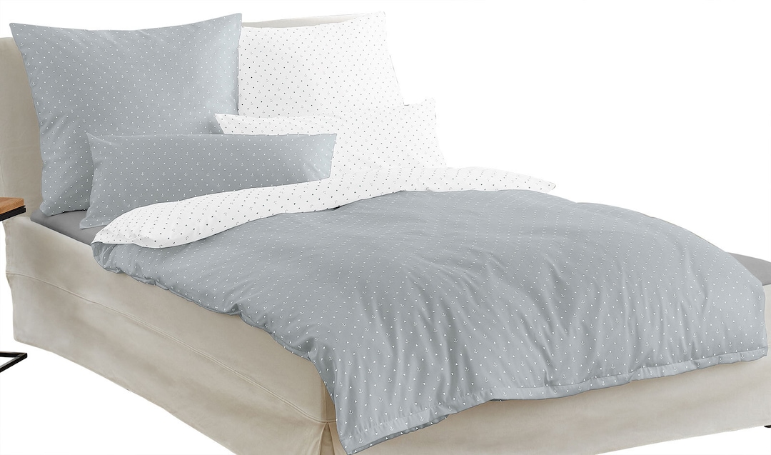 IRISETTE ESSENTIAL Mako-Satin-Bettwäsche JESSICA 155 x 220 cm silber
