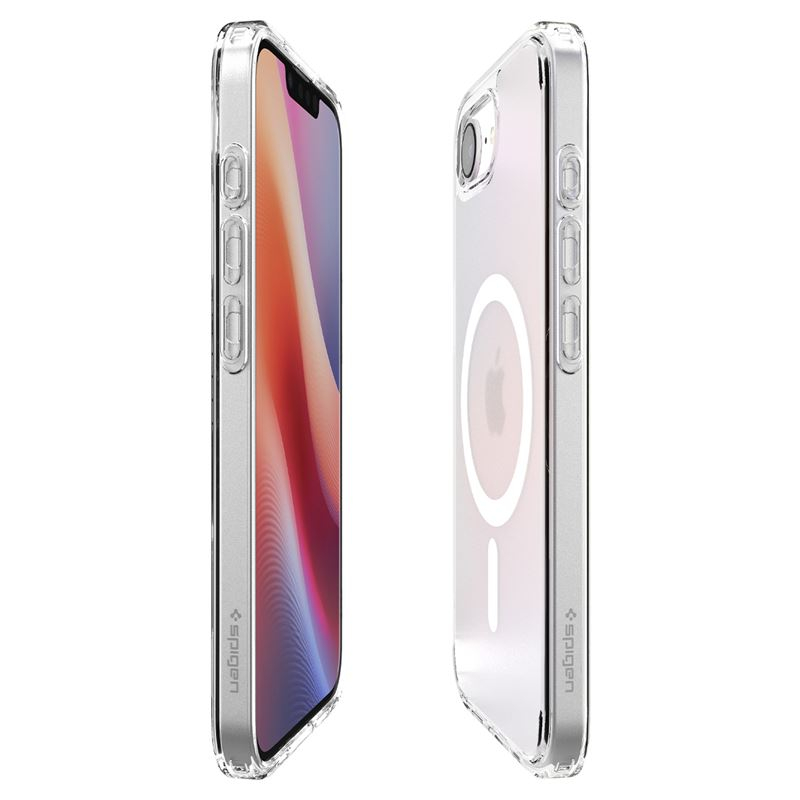 iPhone 16e Ultra Hybrid MagSafe Hülle TPU Bumper Acryl Rückseite Air Cushion Fallschutz (ACS09145) - Frost White (Matt)