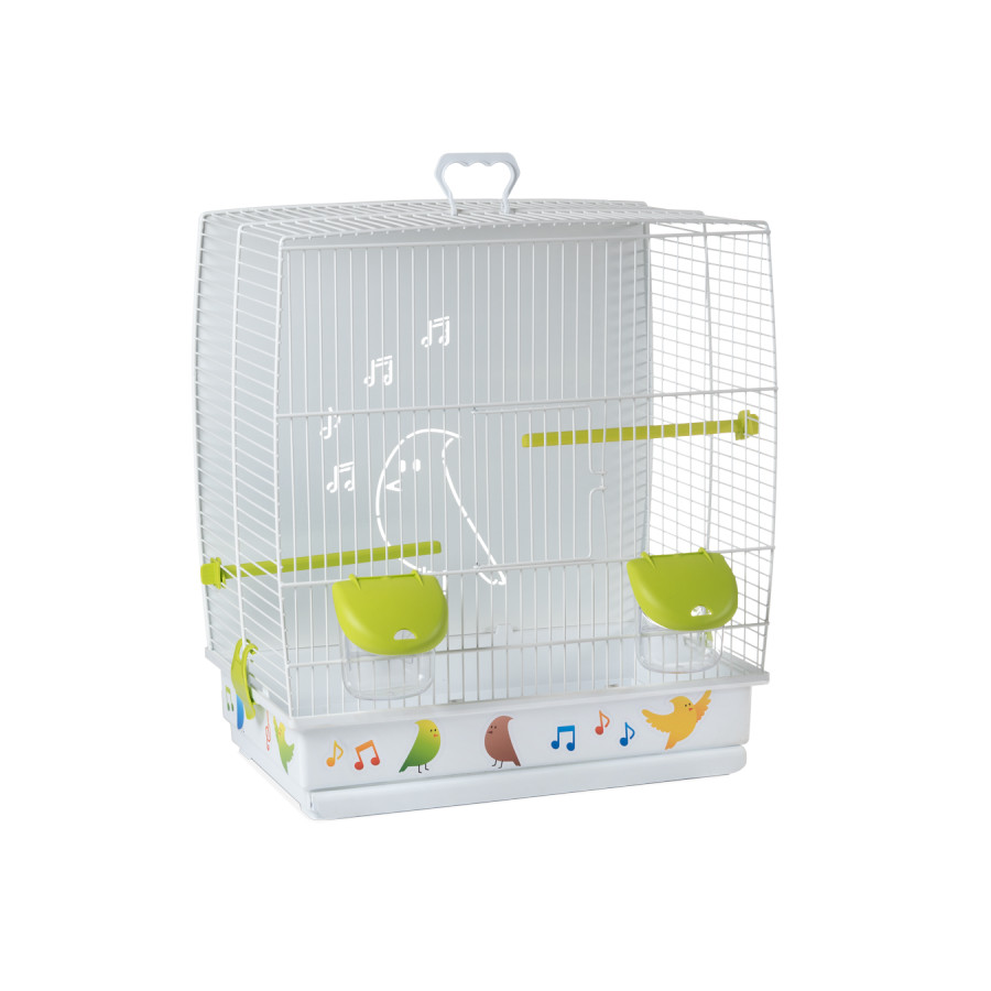 Gaiola para pássaros 645 infantil branca 45,00 x 39,00 x 25,50 cm