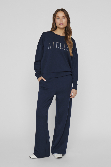 Vila blauwe dames sweater