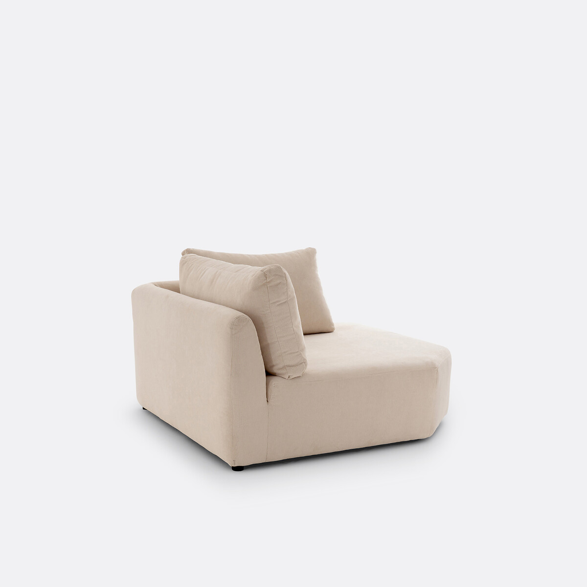 LA REDOUTE INTERIEURS<br>Sofá modular de canto em veludo cotelê, Monica