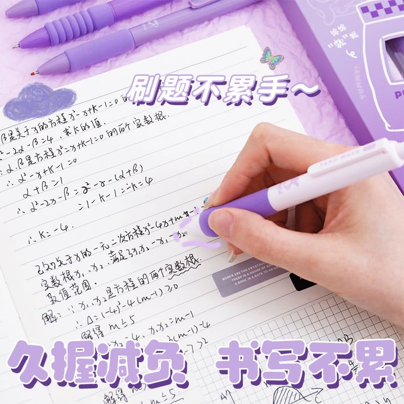 Eranso - Set van 5: Puffy Grip Pen (verschillende ontwerpen)