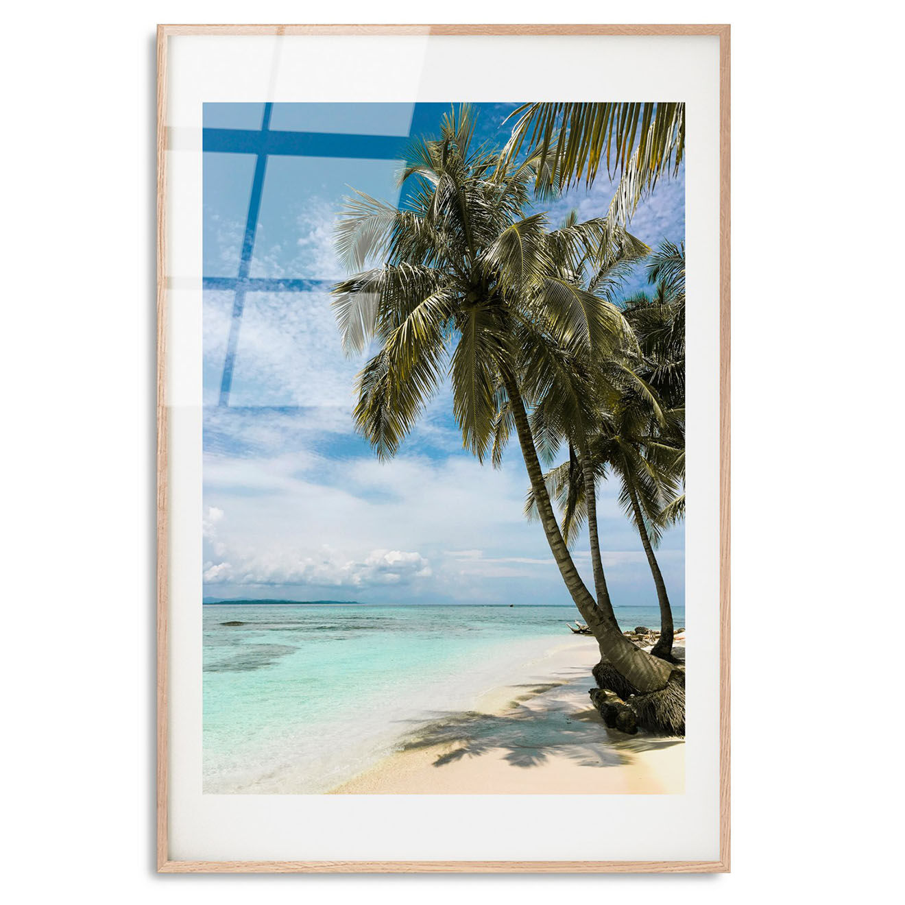 Wallity Impression sur verre Plage multicolore - 30x45 cm