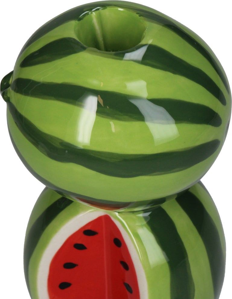 Kandelaar Cuisine groen / rood D 8,5 H 15,6 cm