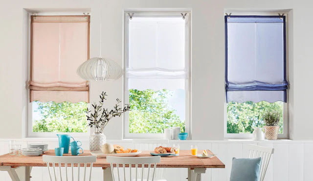 my home Raffrollo »Carpi« mit Hakenaufhängung ohne Bohren Transparent, Voile, Polyester