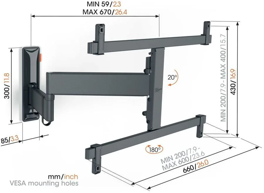 Vogel's TVM 3665 Supports TV