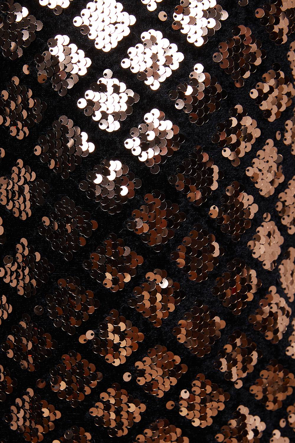 Oasis Robe Mini à Manches Bouffantes et Sequins Géométriques de Soirée