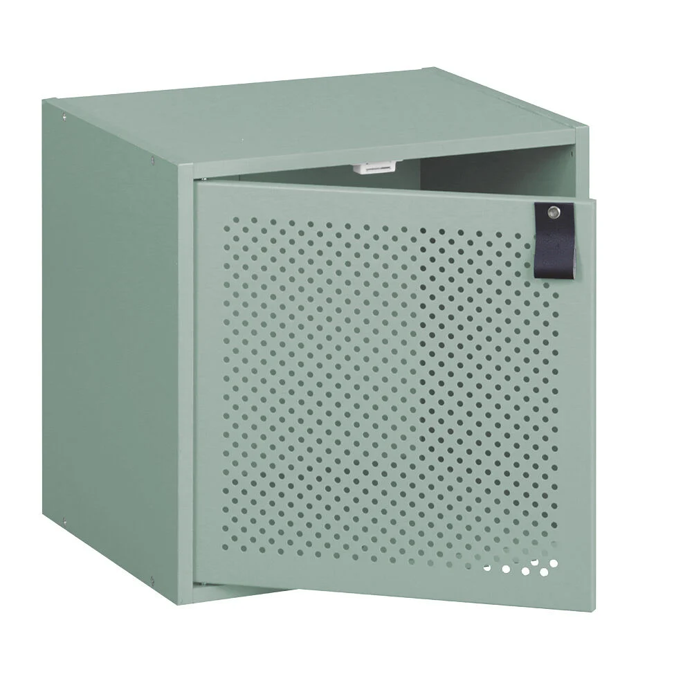Porte Box Cube métal ajouré vert