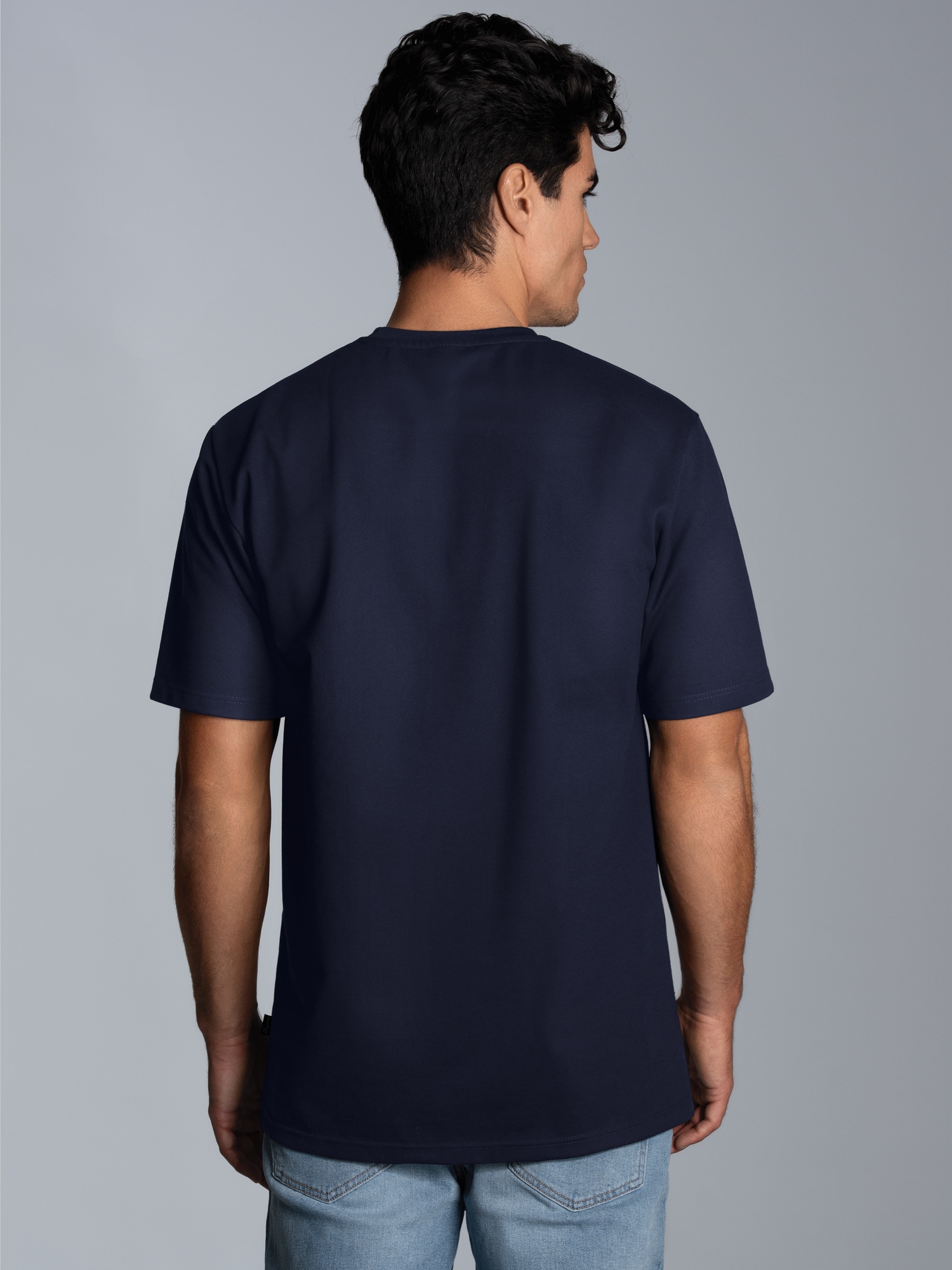 T-Shirt in Piqué-Qualität Navy