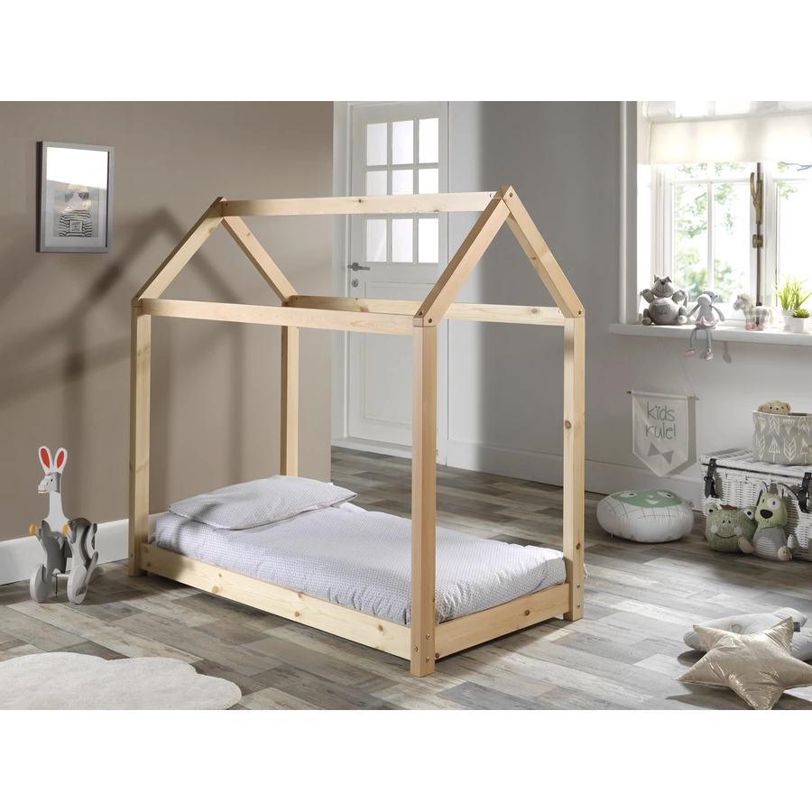 VIPACK Hausbett Cabane 70 x 140 cm natur