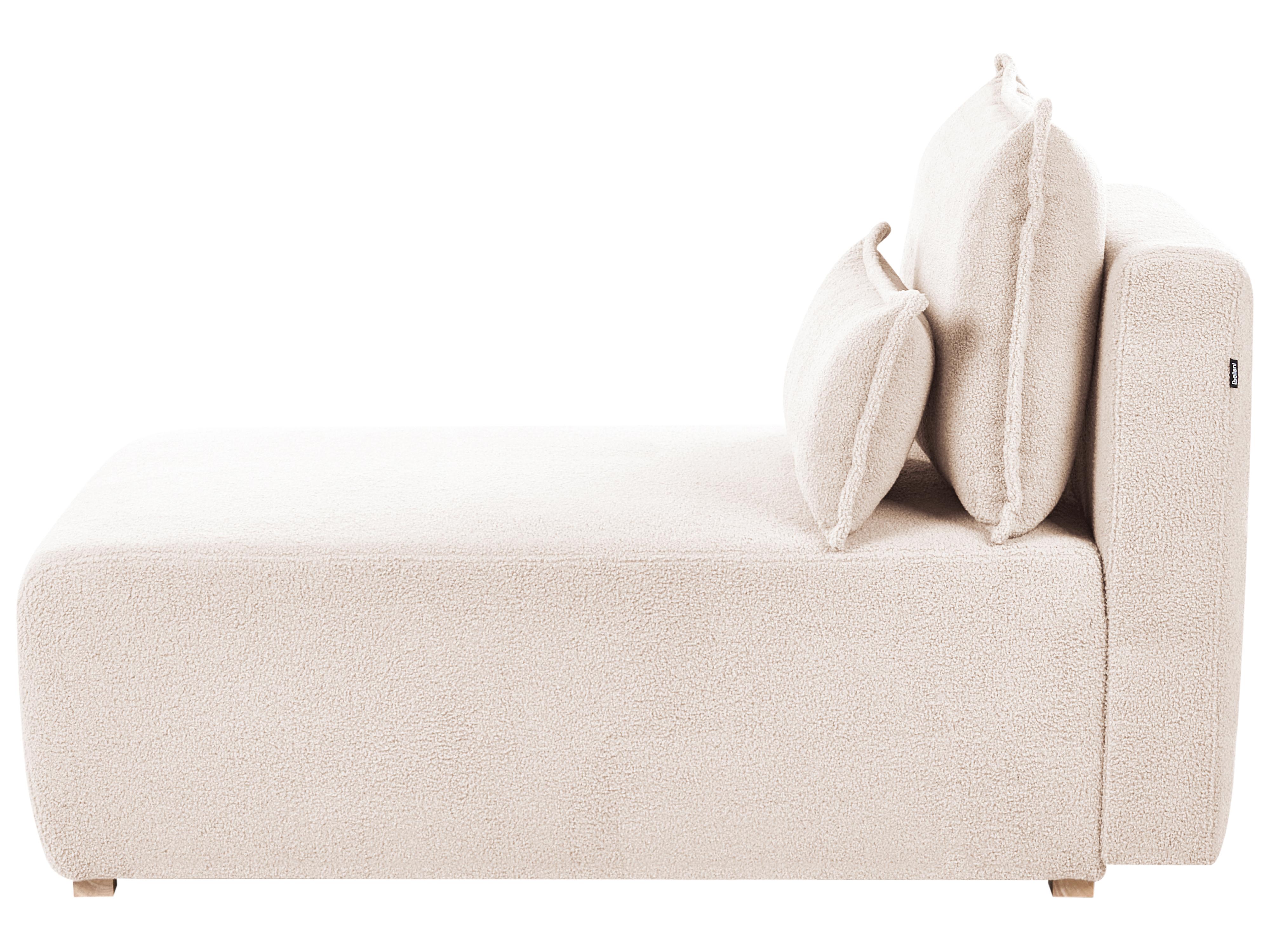 Modulaire hoekbank NERBO Bouclé Beige rechtszijdig