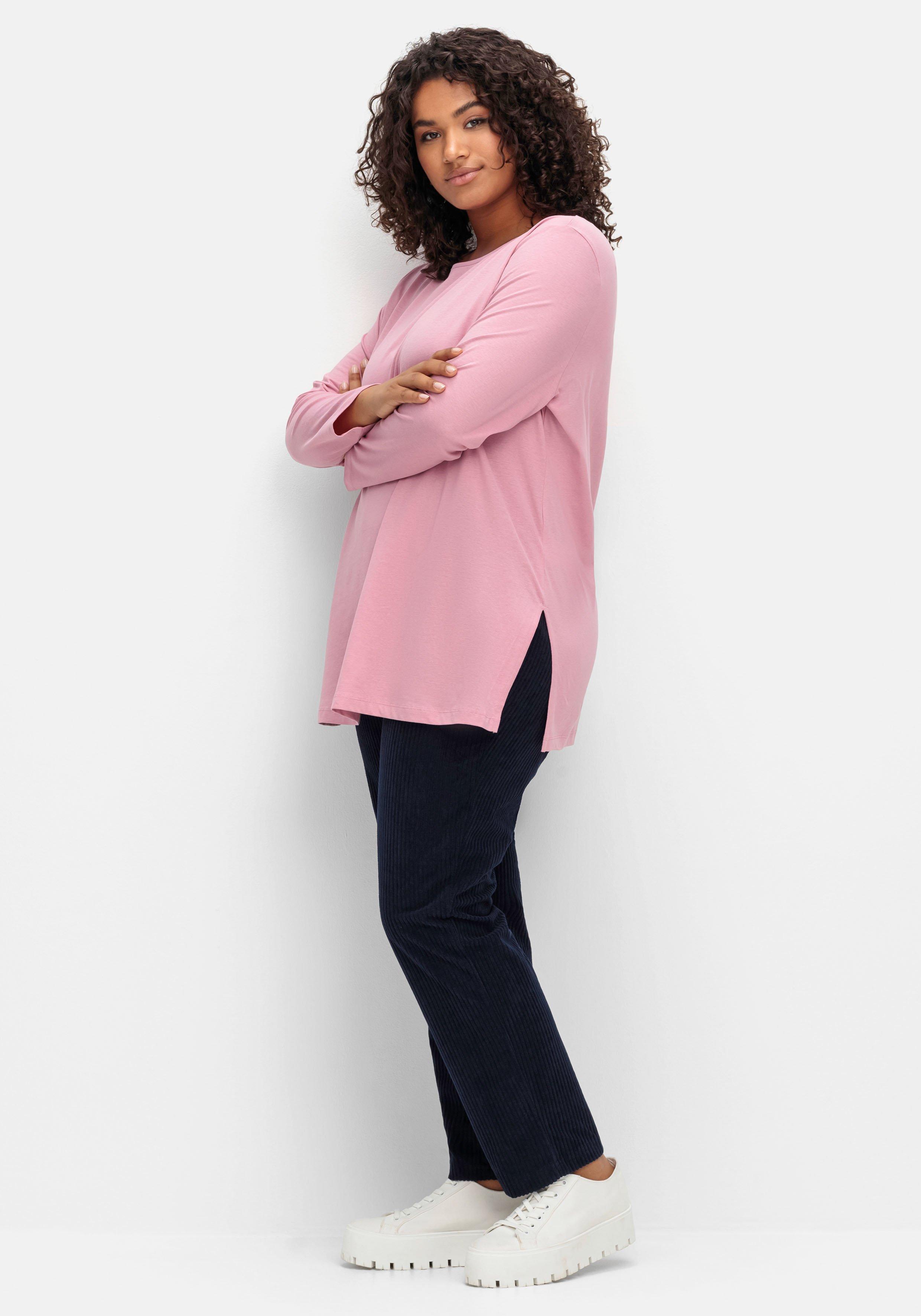 Longshirt mit hohen Seitenschlitzen