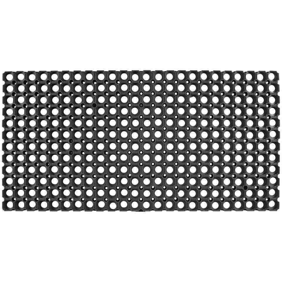 Deurmat Rubber Zwart 50x100 cm