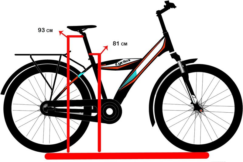 Cyclux - Astro - Jongensfiets - Roodzwart - 26 Inch - Robuust Stalen Frame - V-brakes