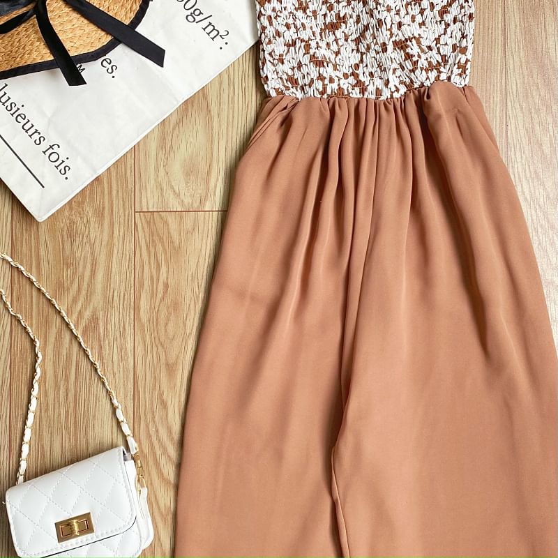 Iasia - Strapless jumpsuit met bloemenprint