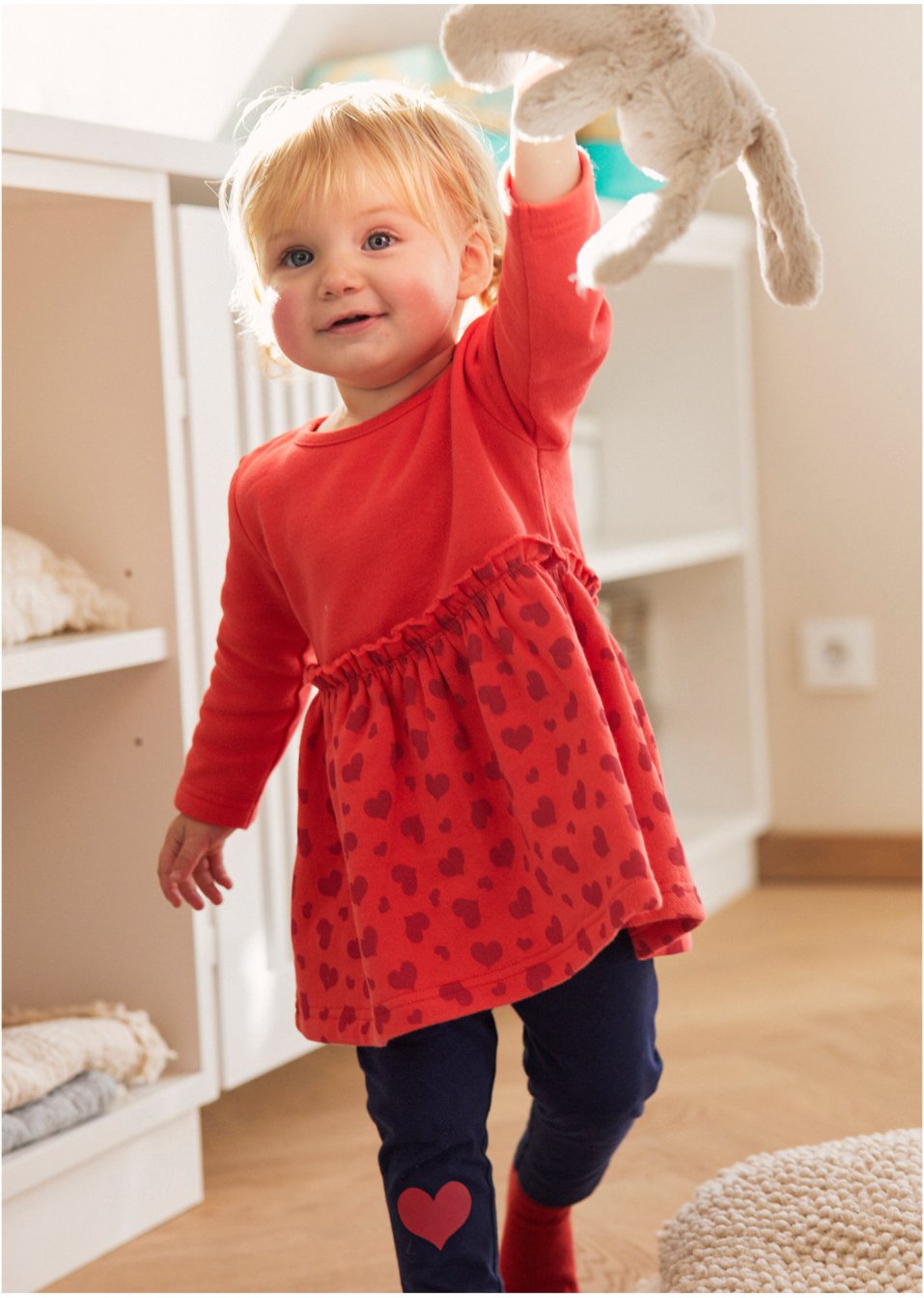 Robe sweat-shirt et legging bébé (Ens. 2 pces.) coton