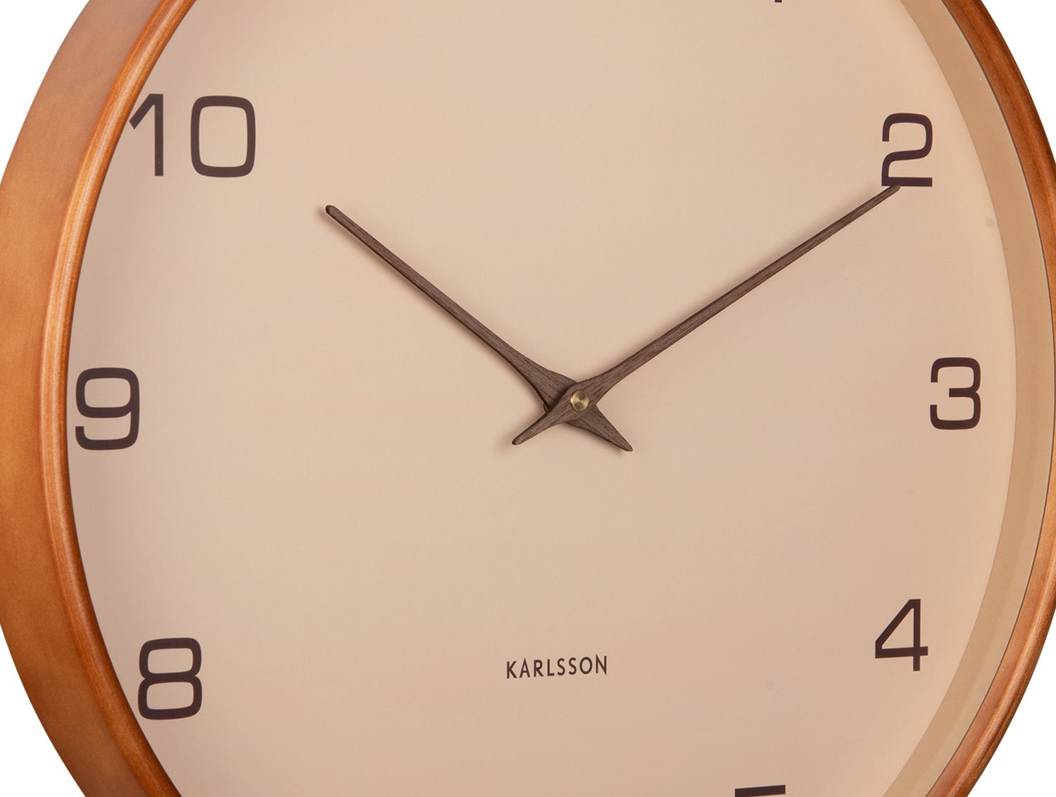 Wall clock Acento wood sand brown
