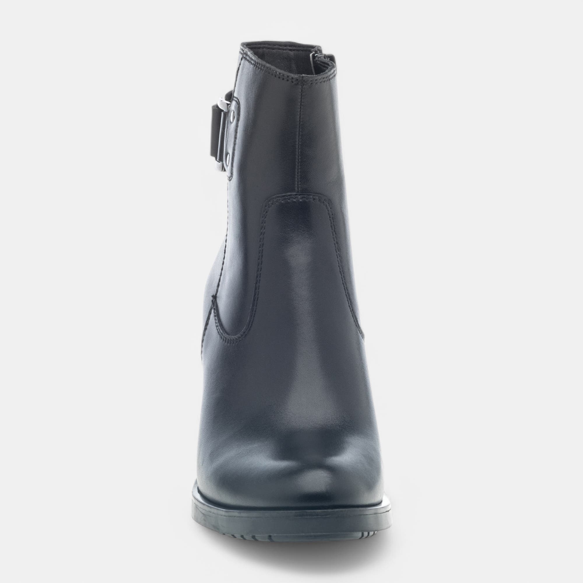 Bottines à talon Femme en cuir noir