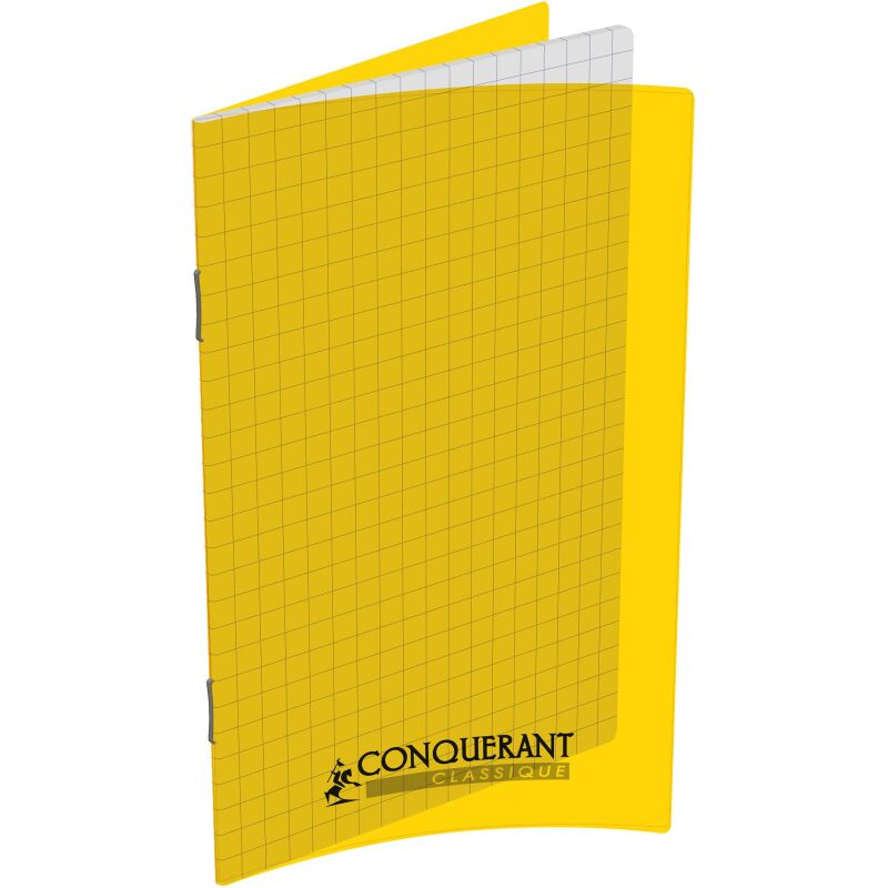 Carnet Conquerant Classique Agrafe 110X170 96P 90G Q5/5 Polypro Jaune