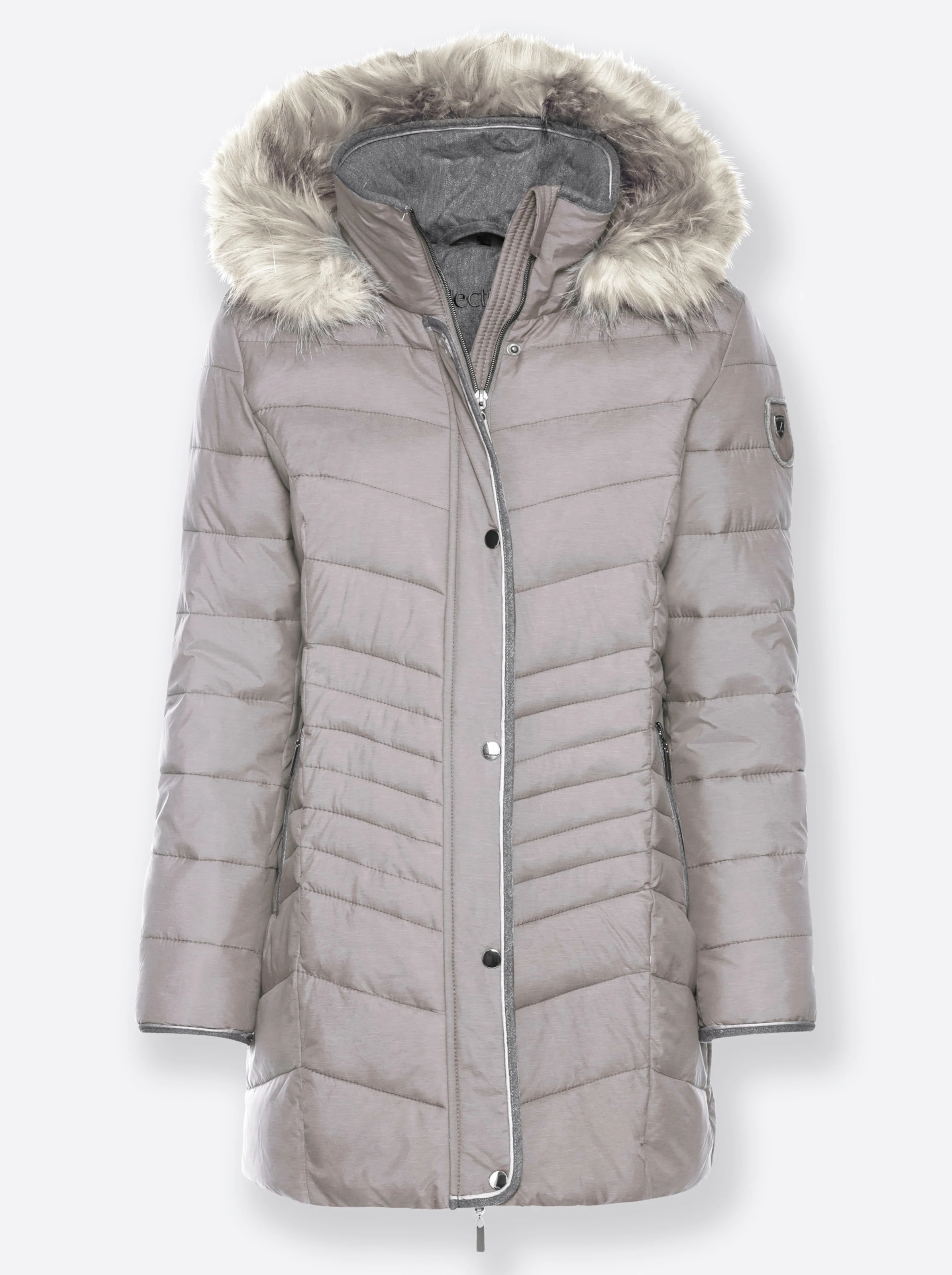 Steppjacke in steingrau