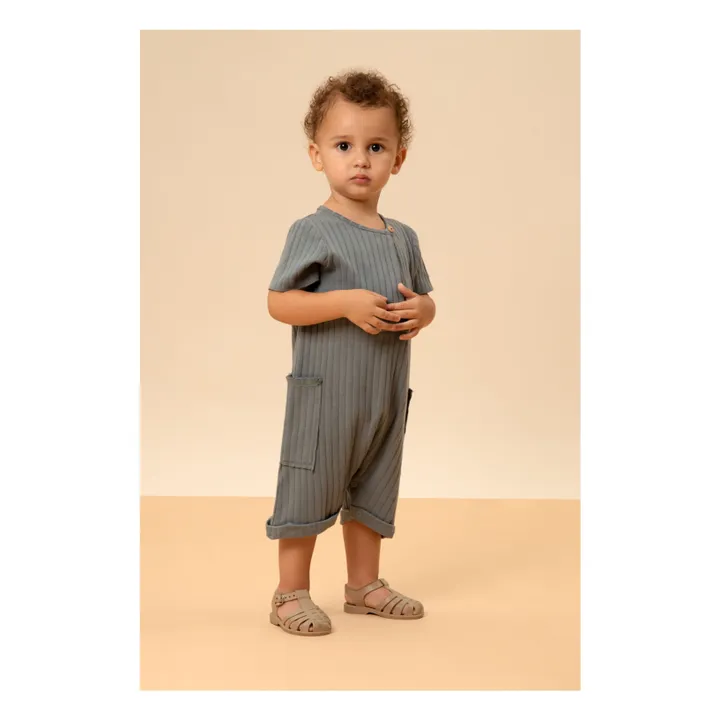 Studio Bohème Combishort Aimé Côtelée | Bleu gris