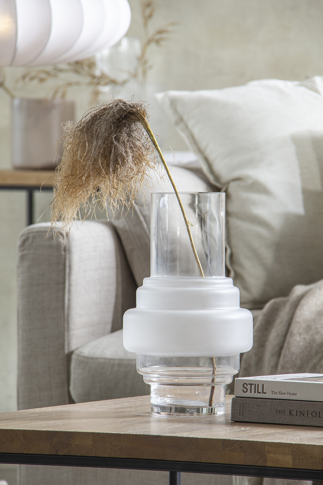 Escalier vase Vase i klart glass med matte detaljer
