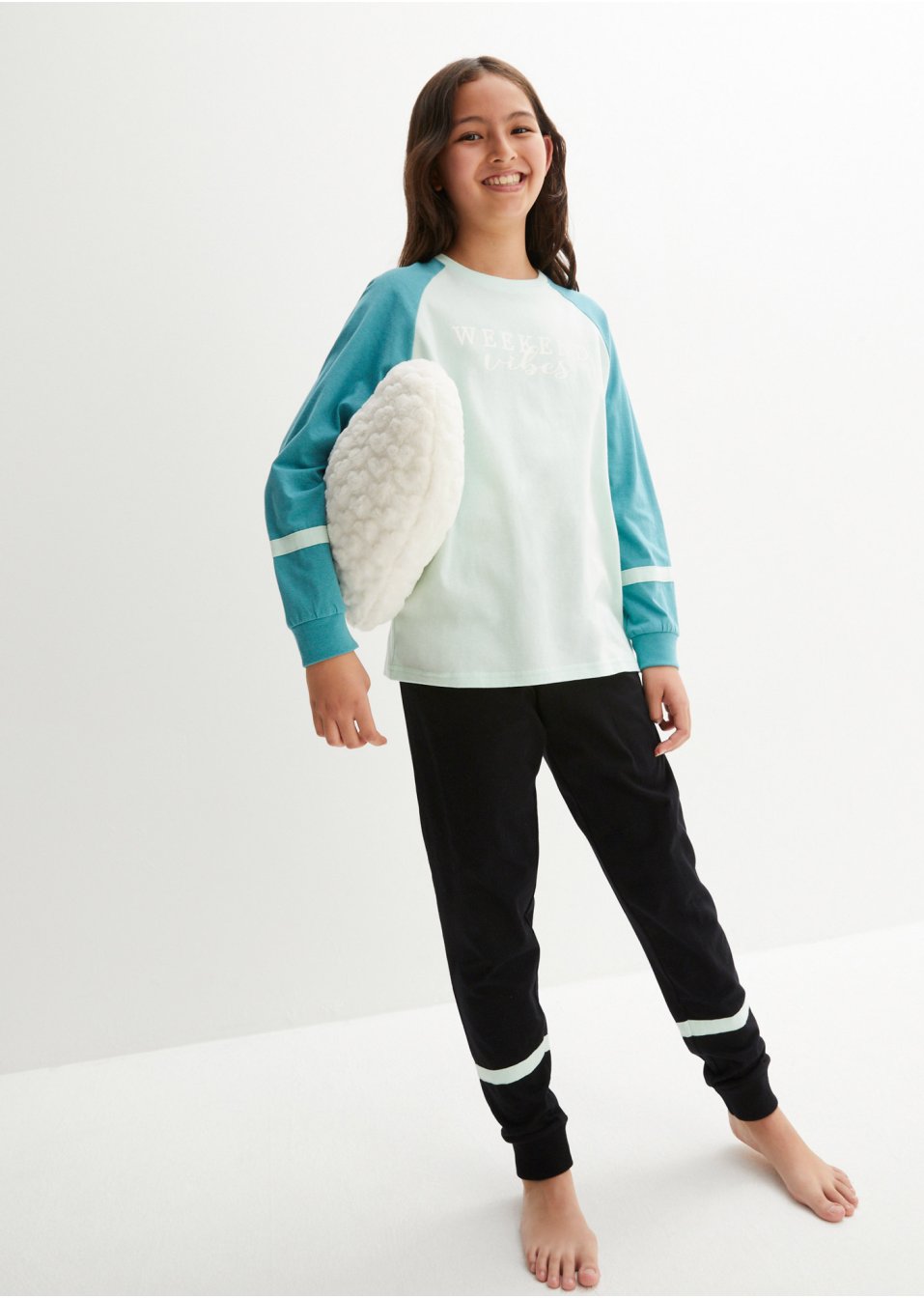 Pyjama fille avec manches raglan (Ens. 2 pces.)
