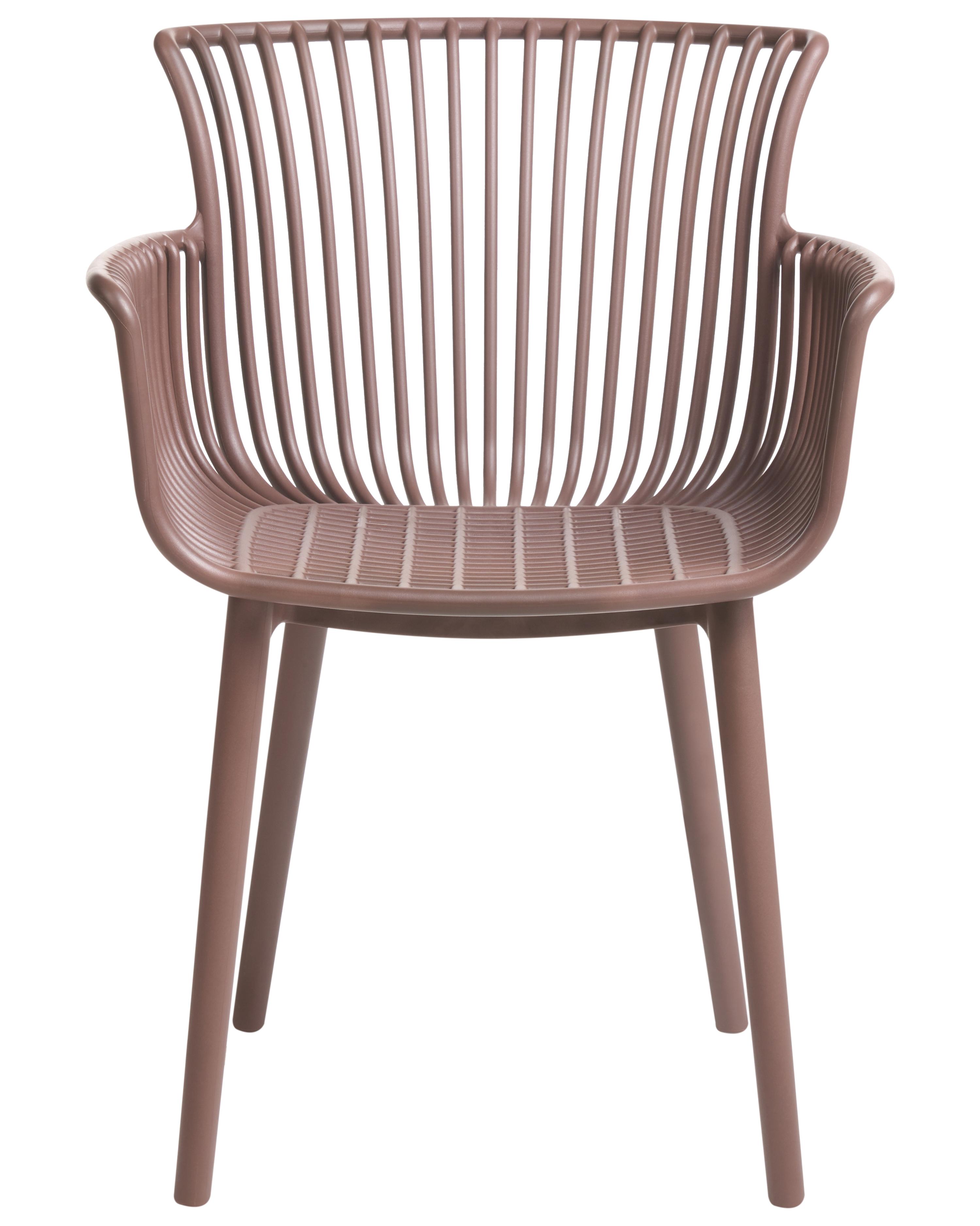 Set van 4 tuinstoelen PESARO Bruin