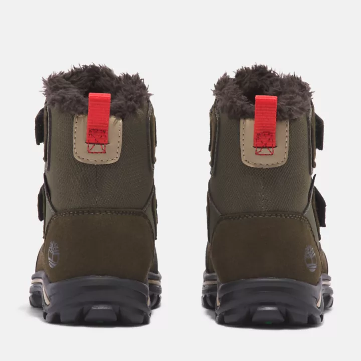 Bota de inverno impermeável Chillberg para criança pequena na cor verde escura