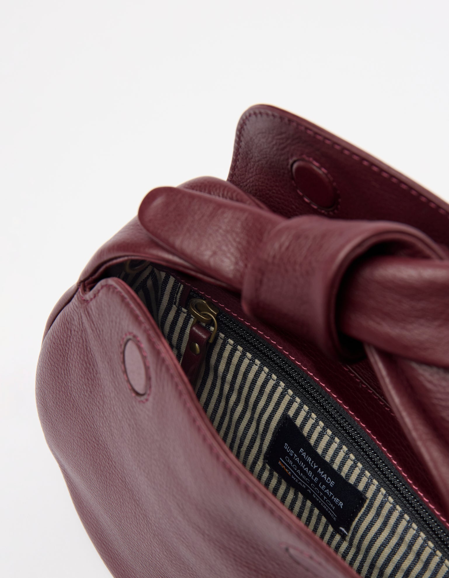 Coco Croissant - Dark Cherry Soft Grain Leather