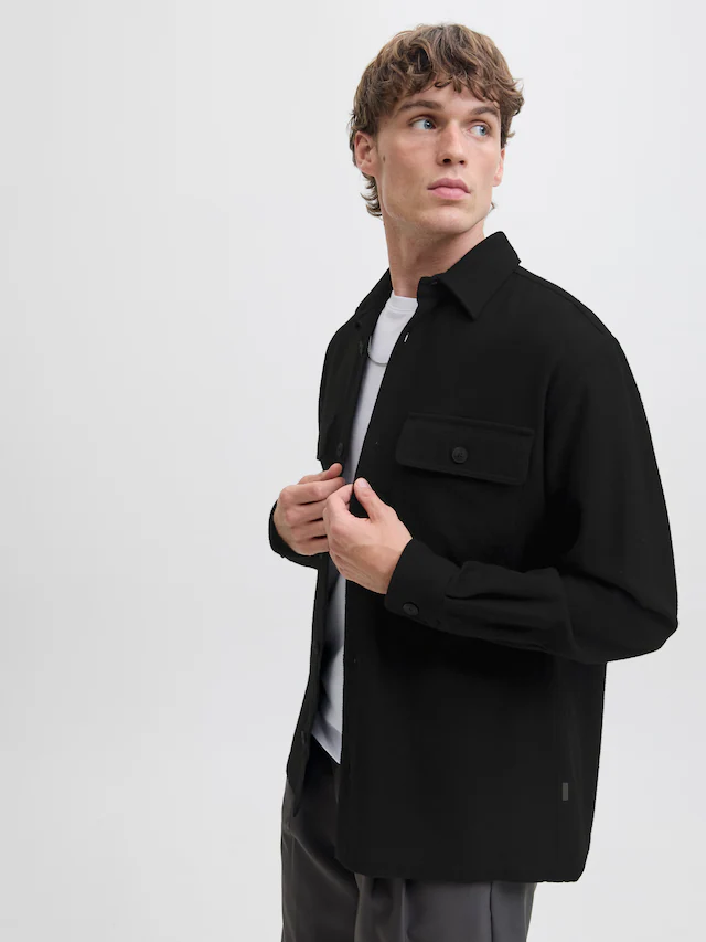Jack & Jones Langarmhemd »JPRRAYLE MELANGE SOLID L/S OVERSHIRT SN«