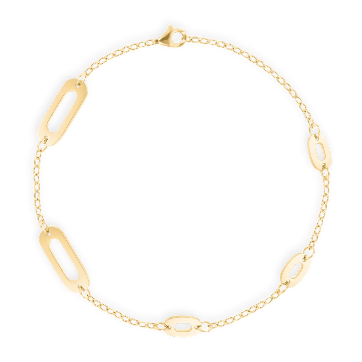 Bracelet en acier plaqué jaune