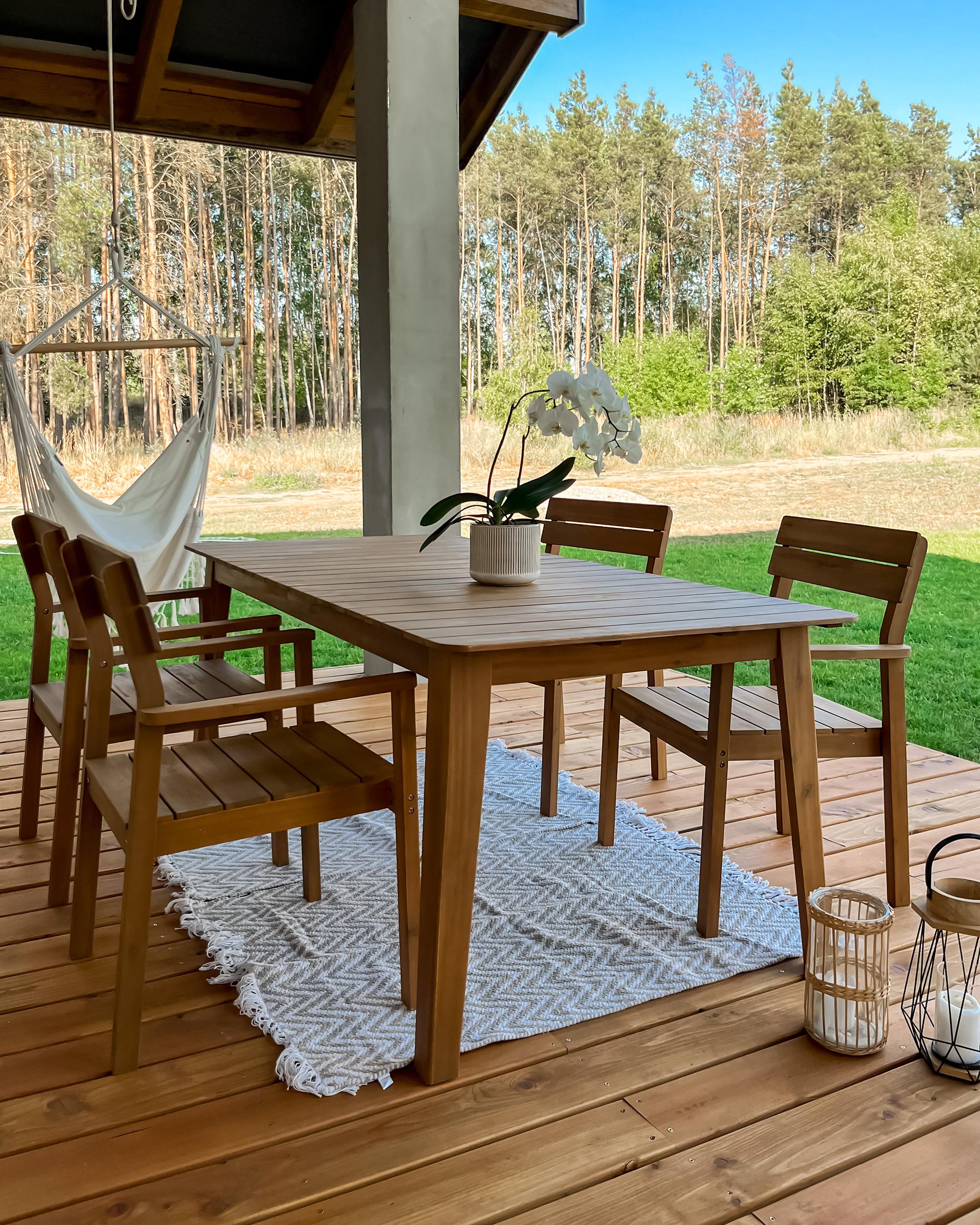 Set van 4 tuinstoelen FORNELLI Acaciahout Bruin