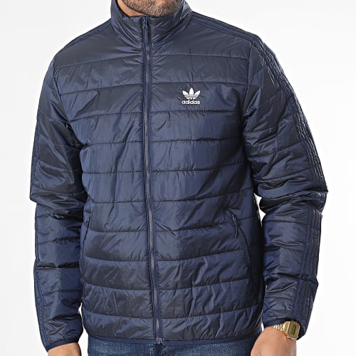 Doudoune A Bandes HL9215 Bleu Marine