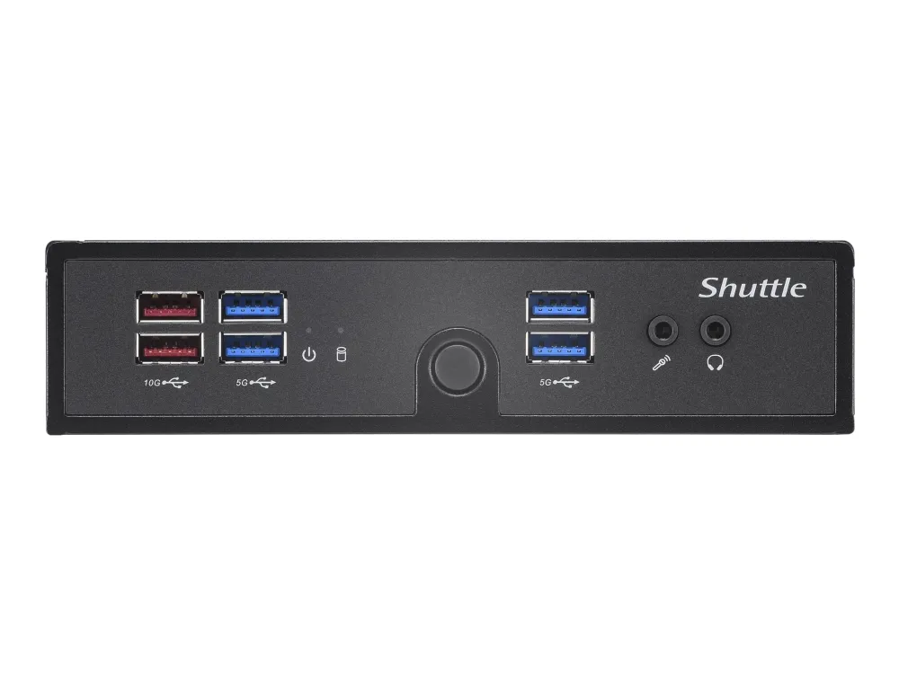 Shuttle XPC slim DS50U5 - Barebone - Slim-PC 1 x Core i5 1335U / op til 4.6 GHz - RAM 0 GB - UHD Graphics - Gigabit Ethernet, 2.5 Gigabit Ethernet - sort