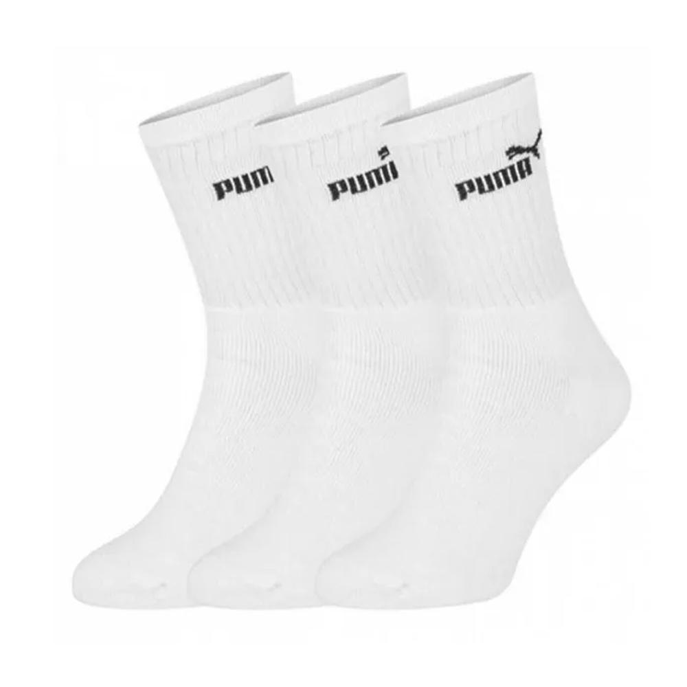 Puma x3 Paires de Chaussettes Blanches Puma Puma Elements