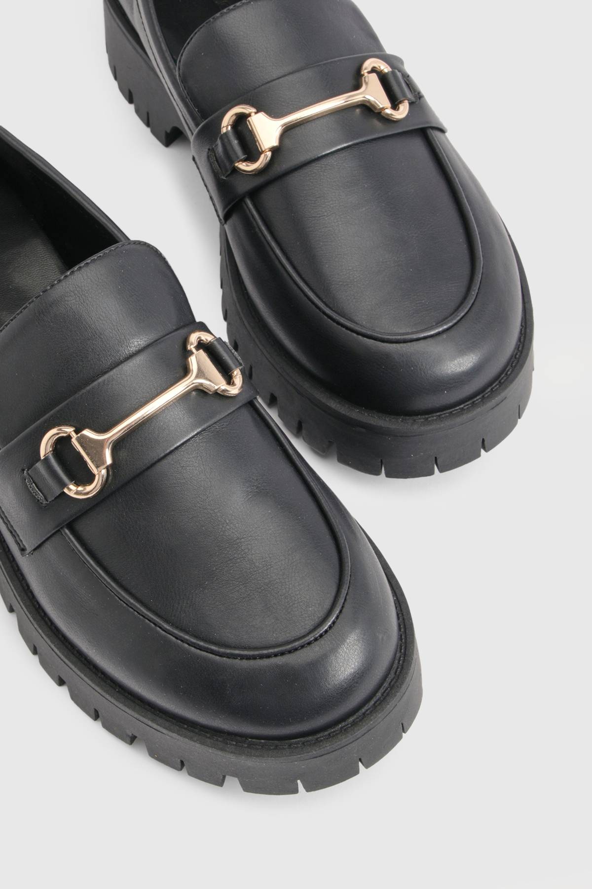boohoo Mocassins À Bride En T Épais