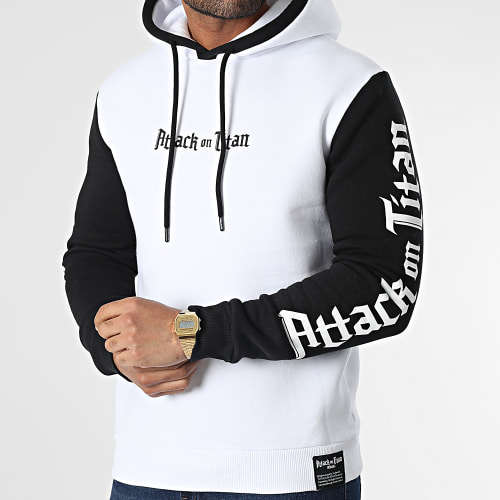 Sweat Capuche Dinah Blanc Noir