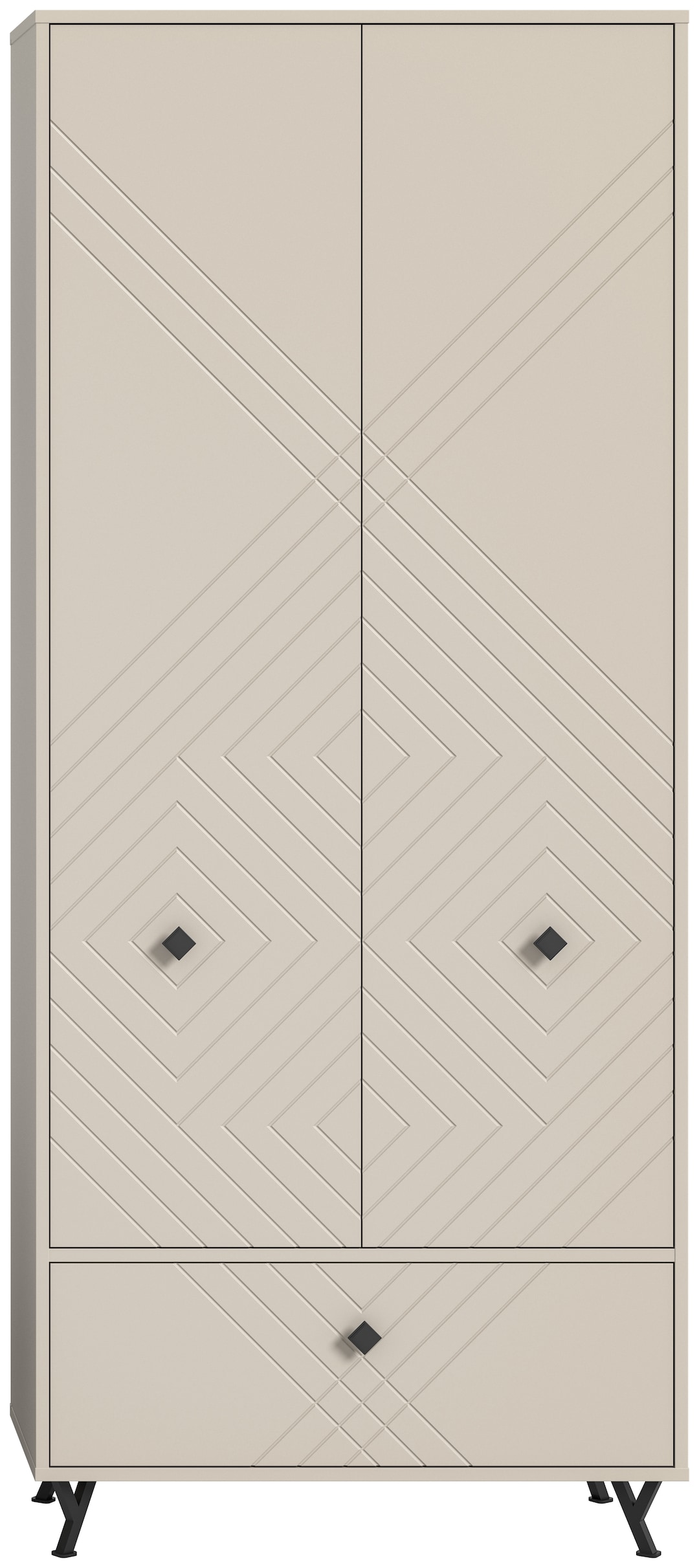 Garderobenschrank, NOTES, sandbeige, 80x190 cm