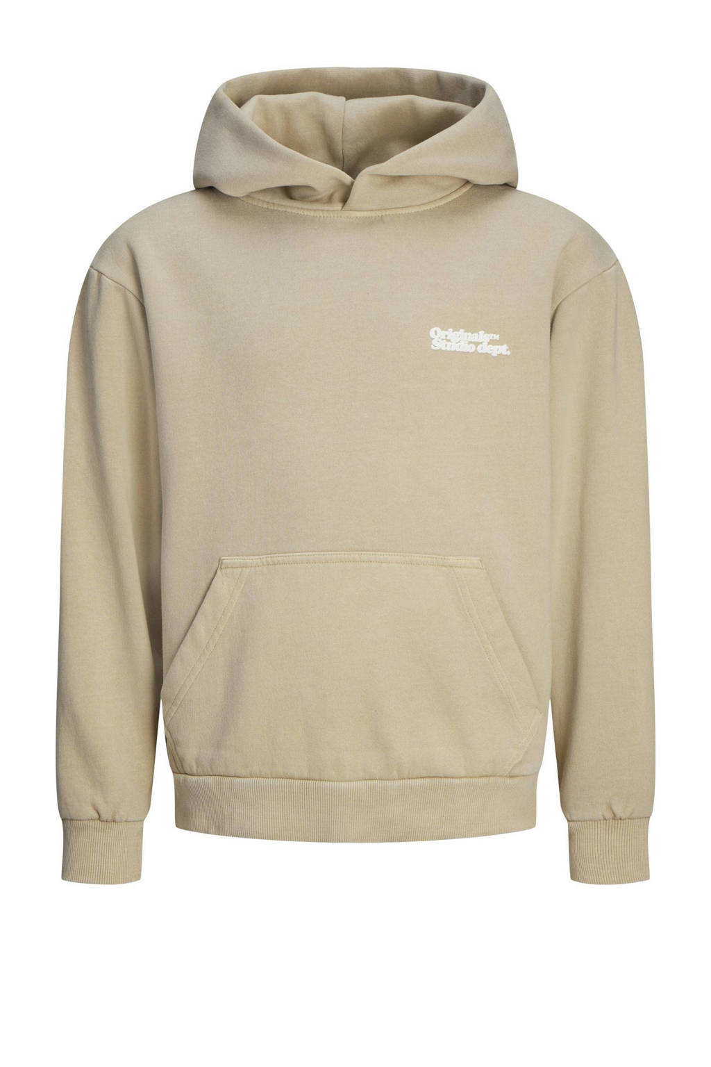 JACK & JONES hoodie JORVERMONT met backprint beige