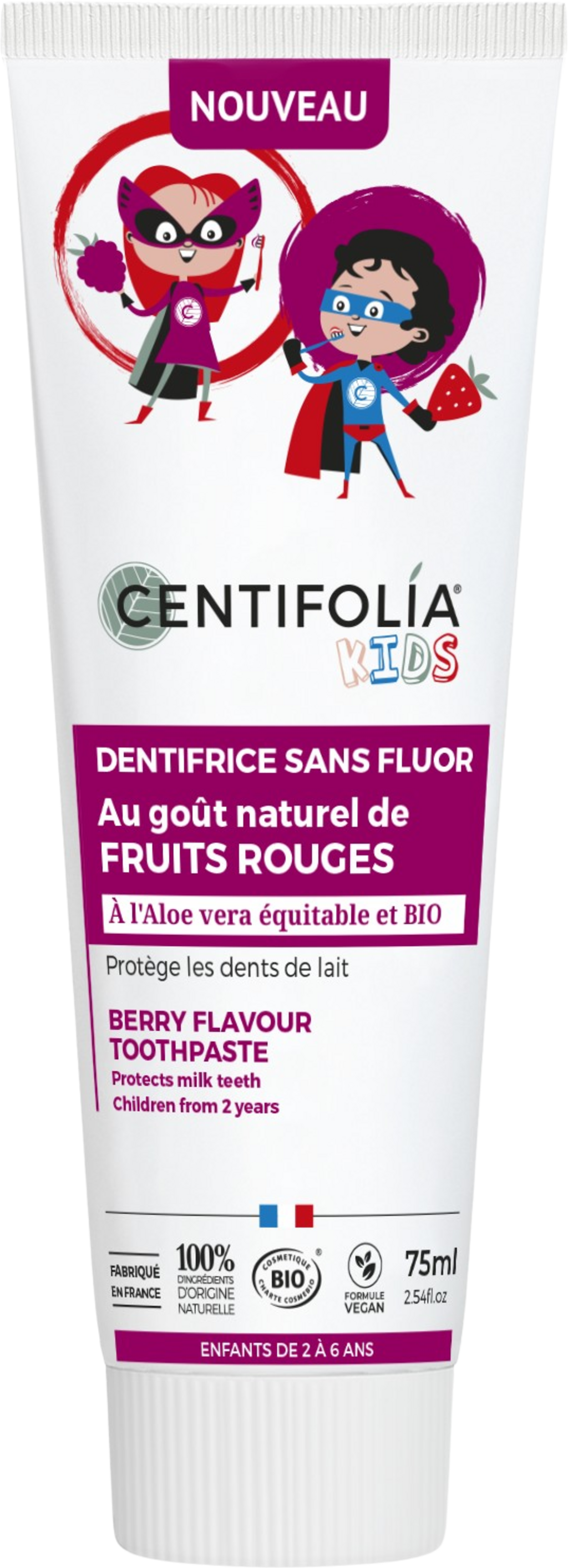 CENTIFOLIA  Kids Berry Flavour Toothpaste, 75 ml
