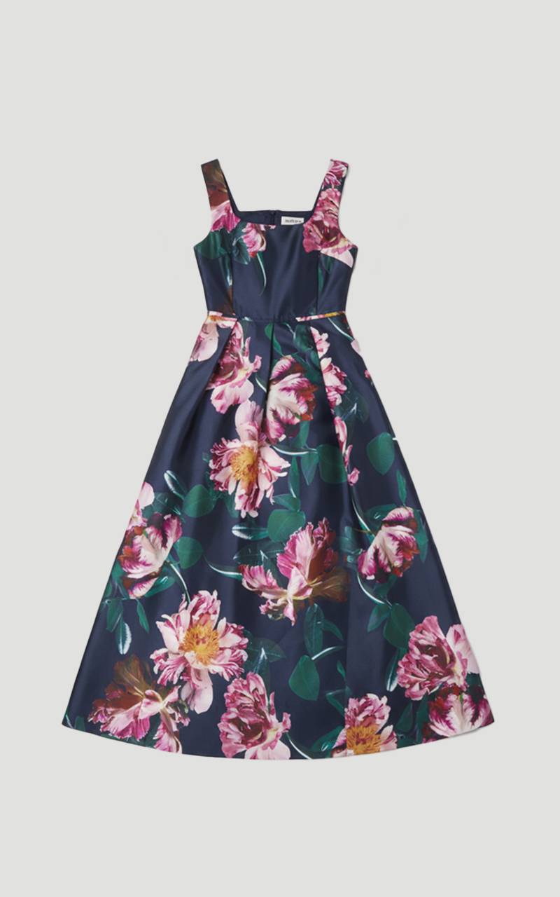 KarenMillen Robe Longue Tissée à Imprimé Floral Romantique pour Bal