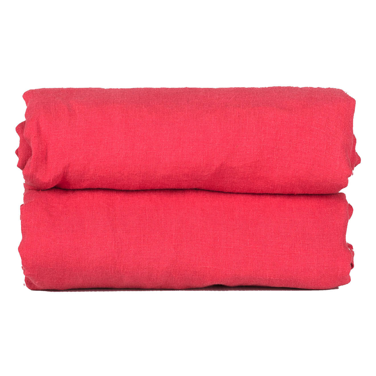Febronie Home Drap plat 100% Lin Hortense framboise