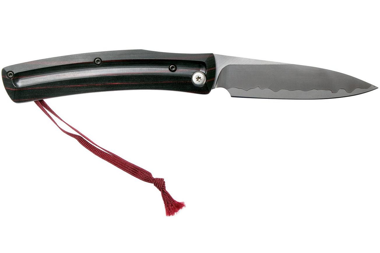 Mcusta MC-191C Friction Folder, Black-Red Wood, herenmes