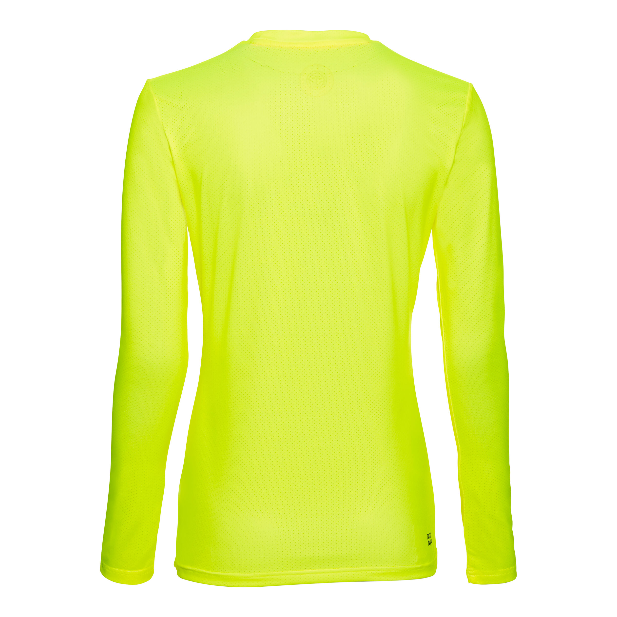 BIDI BADU Pia Tech Roundneck Haut Manches Longues Femmes - Jaunes Fluo , Noir