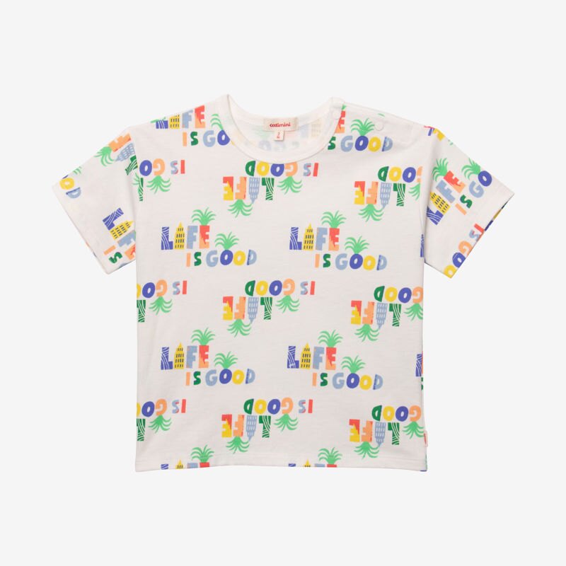 T-shirt bébé garçon typo beige Catimini Beige