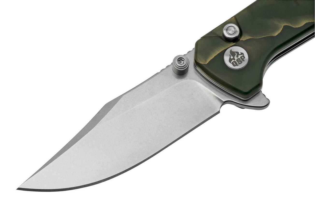 QSP Grebe QS147-F1, S35VN Clippoint Noble Raffir, zakmes