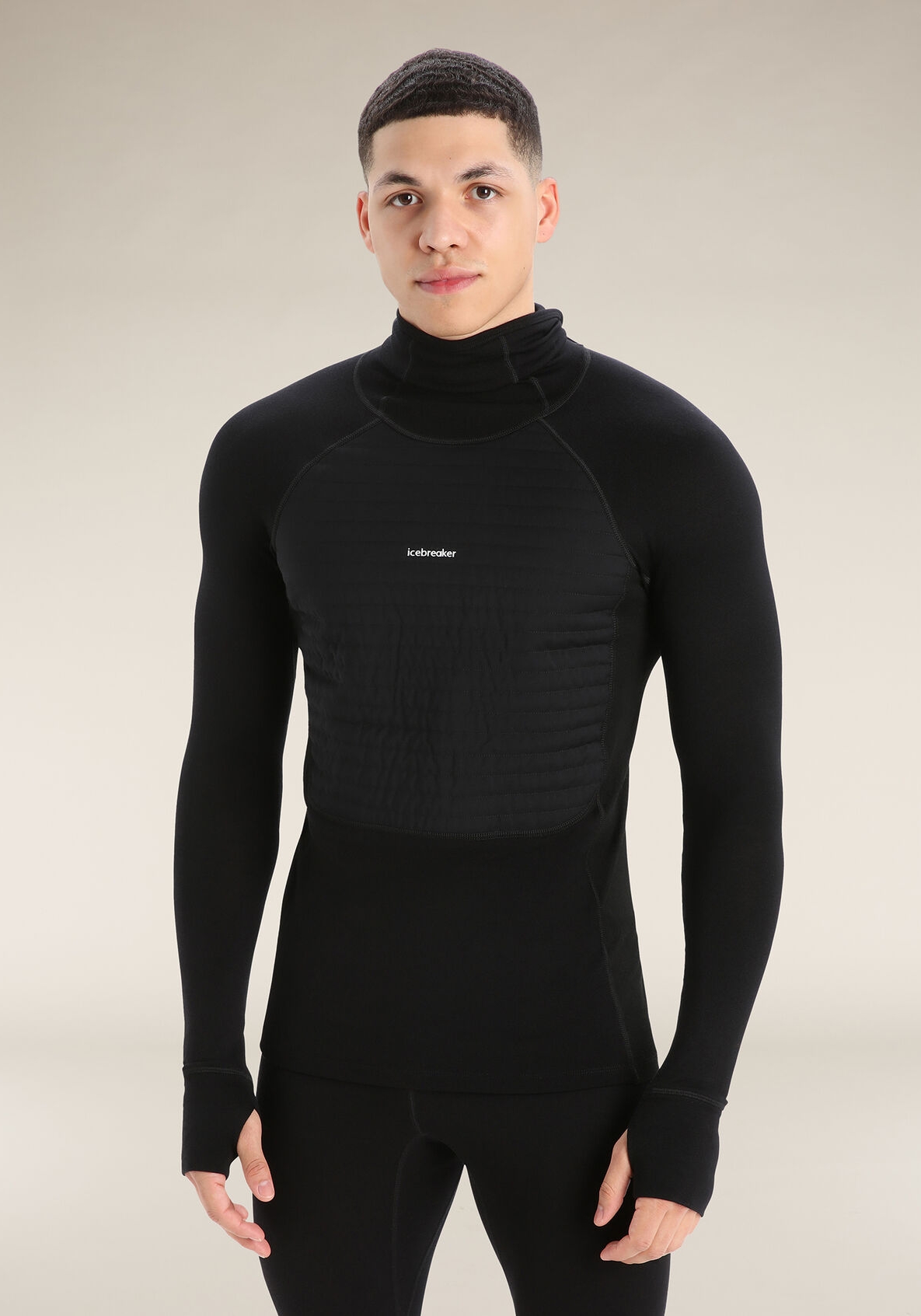 Icebreaker Isolierter Herren-Hoodie ZoneKnit™ Insulated LS Hoodie Black