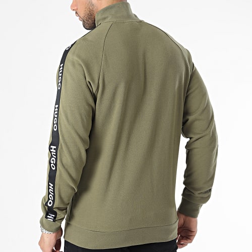 Veste Zippée A Bandes Sporty Logo 50496985 Vert Kaki
