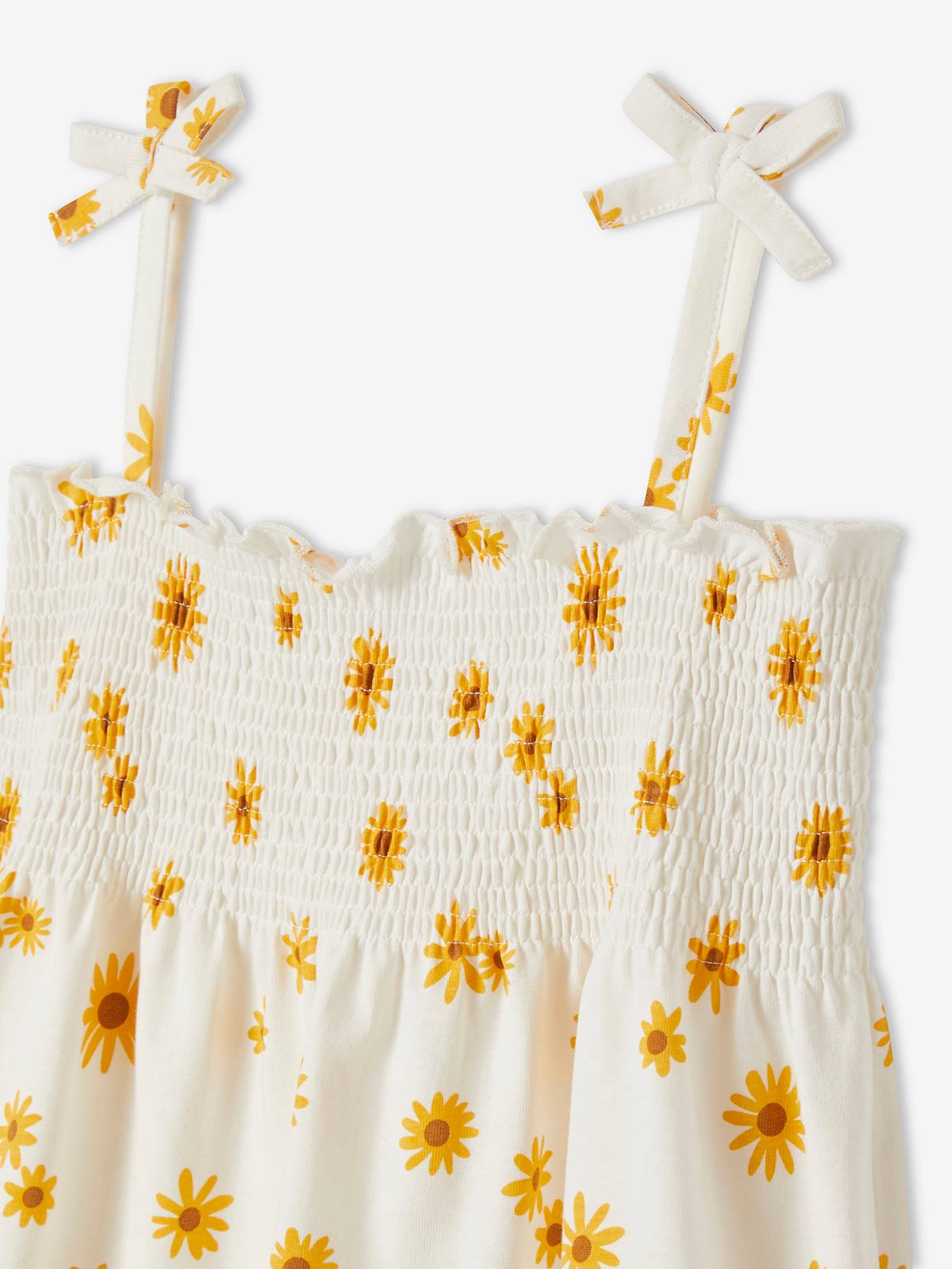 Camiseta sem mangas com detalhes franzidos e estampa floral, para meninas, verde